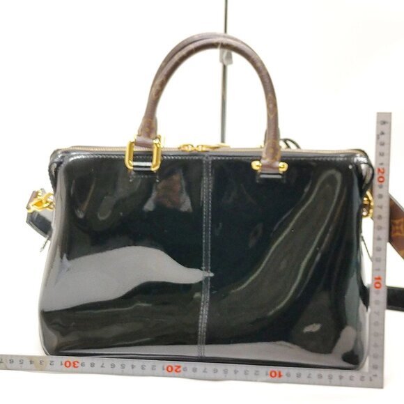 Authentic Louis Vuitton Miroir Black Vernis Tote Bag mon1690-110525 - Picture 2 of 16